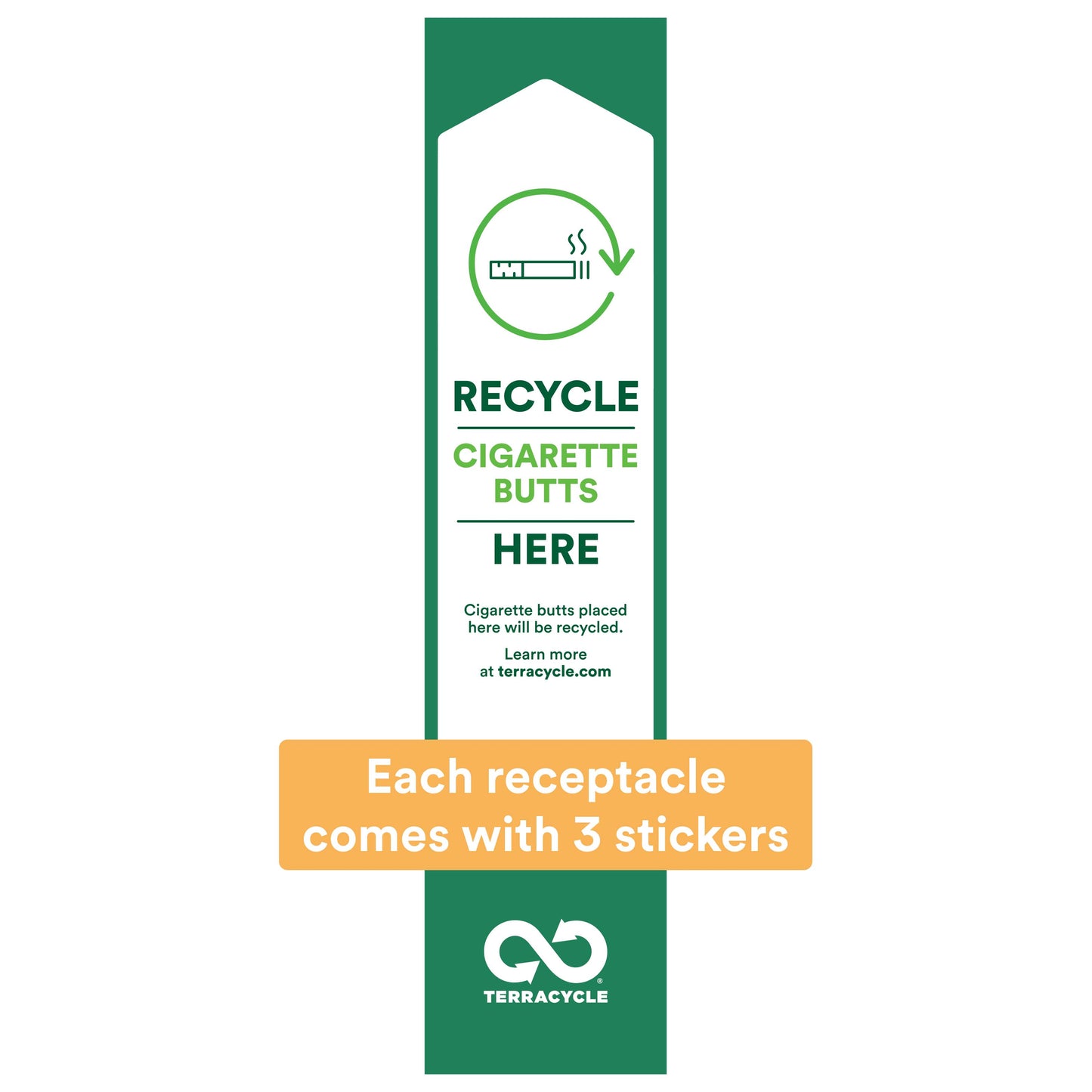 Cigarette Waste Recycling Receptacle